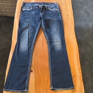 Silver Jeans Dark Blue Boot Cut Jeans